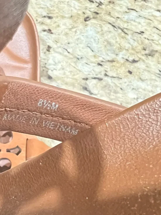 Tory Burch Miller Cloud Caramel Brown Leather Sandals 8.5 - Picture 8 of 11